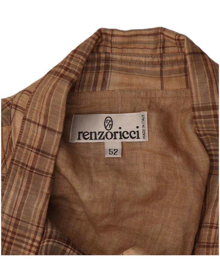 Blazer Vintage pentru bărbați cu 3 nasturi IT 52 XL Bej Check