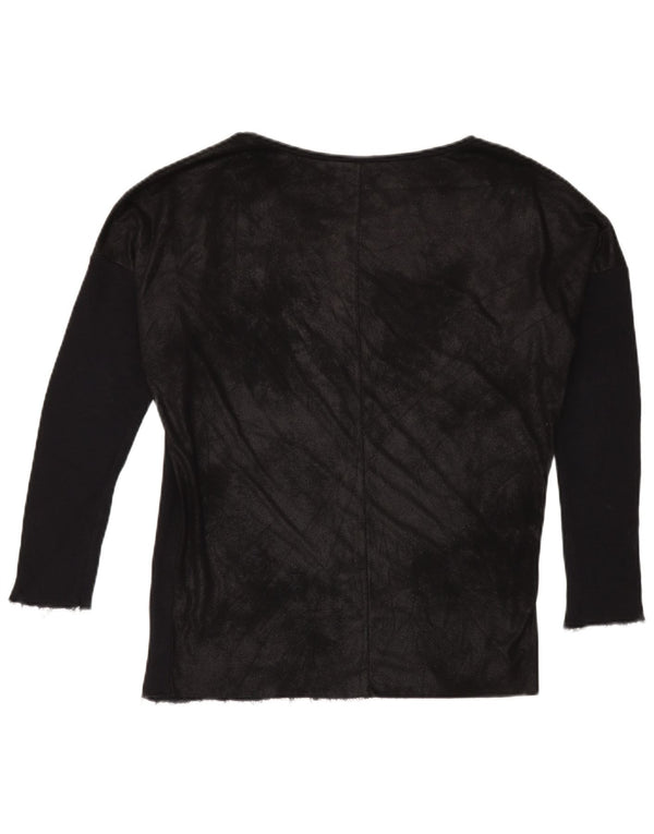 Guess Top supradimensionat pentru femei cu mânecă lungă UK 10 Small Black