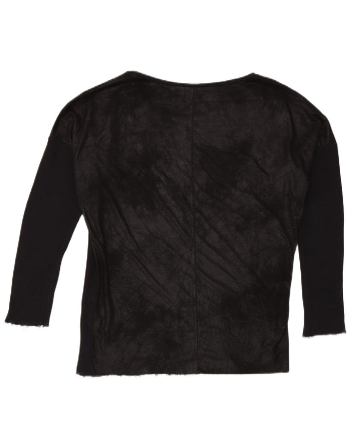 Guess Top supradimensionat pentru femei cu mânecă lungă UK 10 Small Black