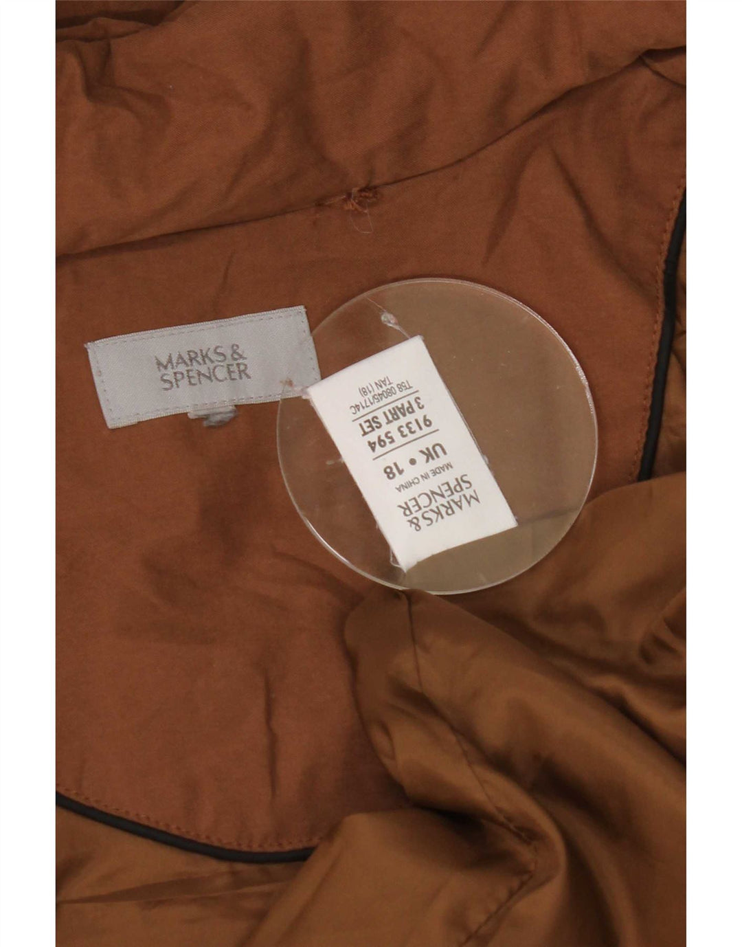 Marks & Spencer jachetă parka supradimensionată cu glugă pentru femei UK 18 XL maro