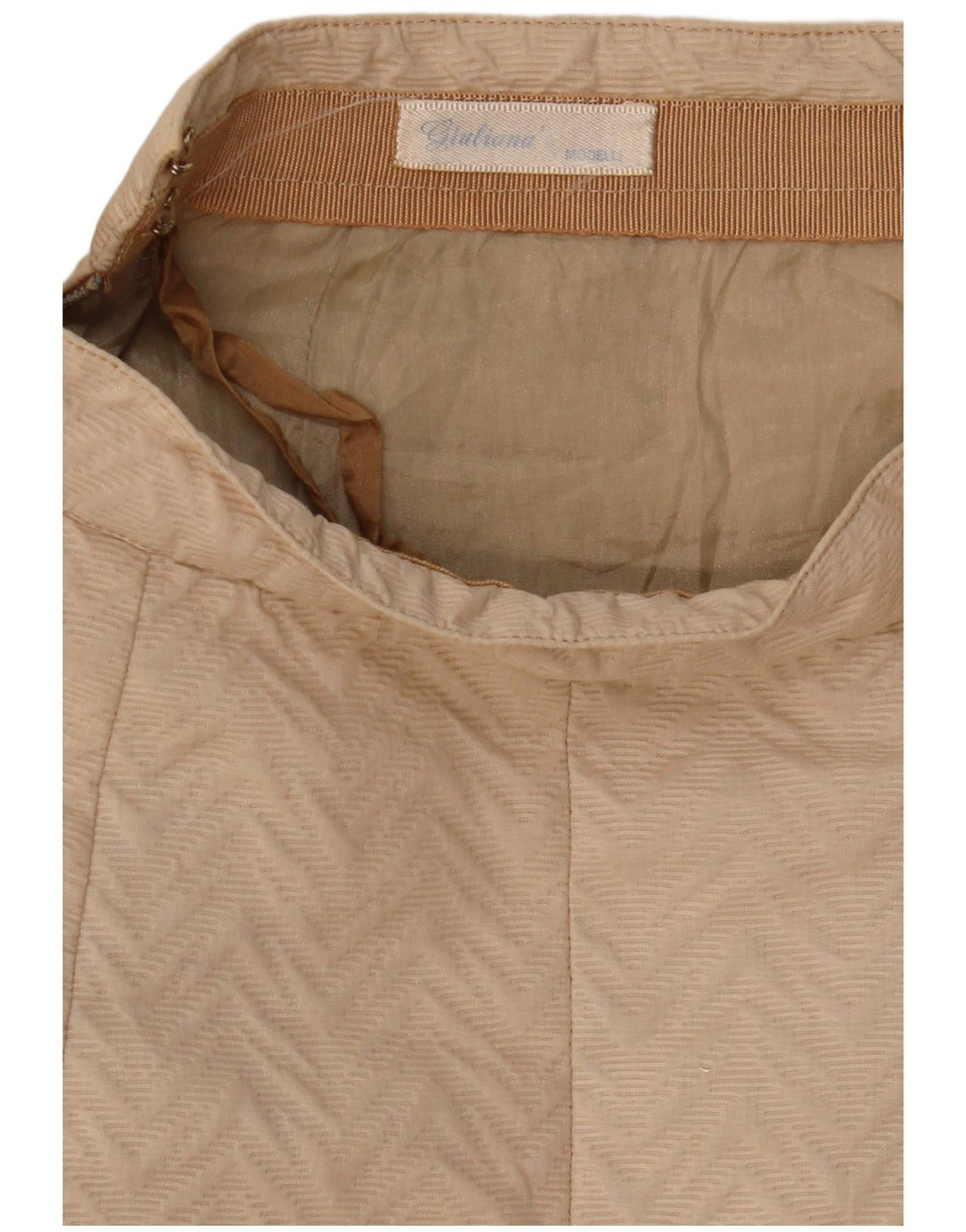Fusta Dreaptă Femei VINTAGE W27 Mic Bej Chevron