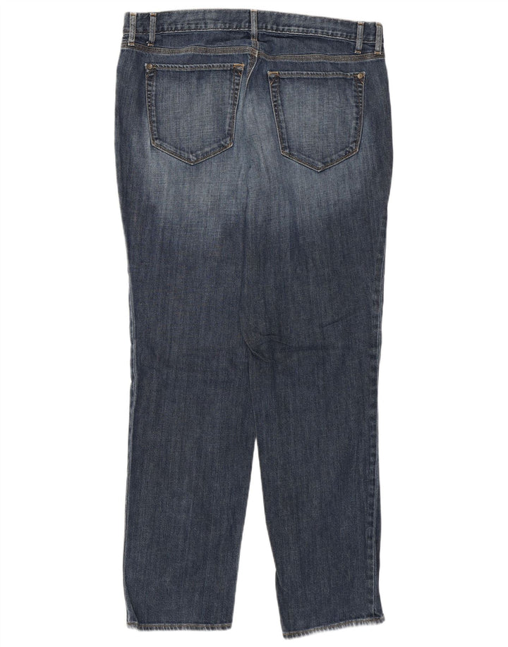 Eddie Bauer Blugi conici pentru femei Boyfriend US 12 Large W34 L30 Blue Bumbac