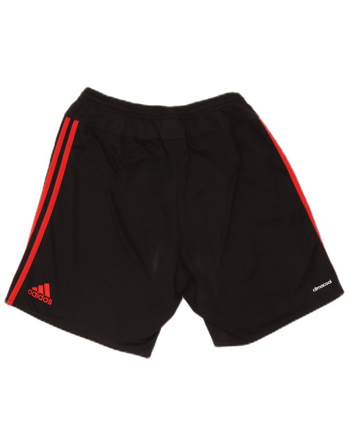 Pantaloni scurți sport pentru bărbați Adidas Manchester United, poliester mediu negru