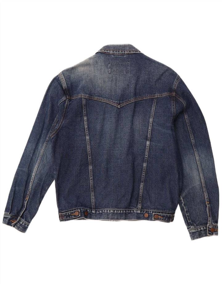 Jachetă Western Acid Wash pentru bărbați WRANGLER UK 40, mare, albastru, bumbac