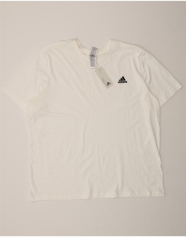 Tricou pentru bărbați Adidas Top 2XL Bumbac alb