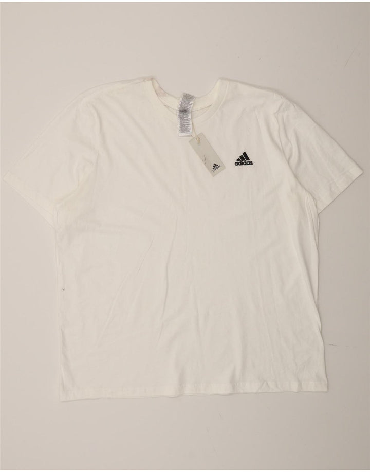 Tricou pentru bărbați Adidas Top 2XL Bumbac alb