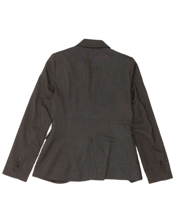 Jachetă Blazer pentru femei Zara cu 1 nasture UK 12 Medium Gri Poliester