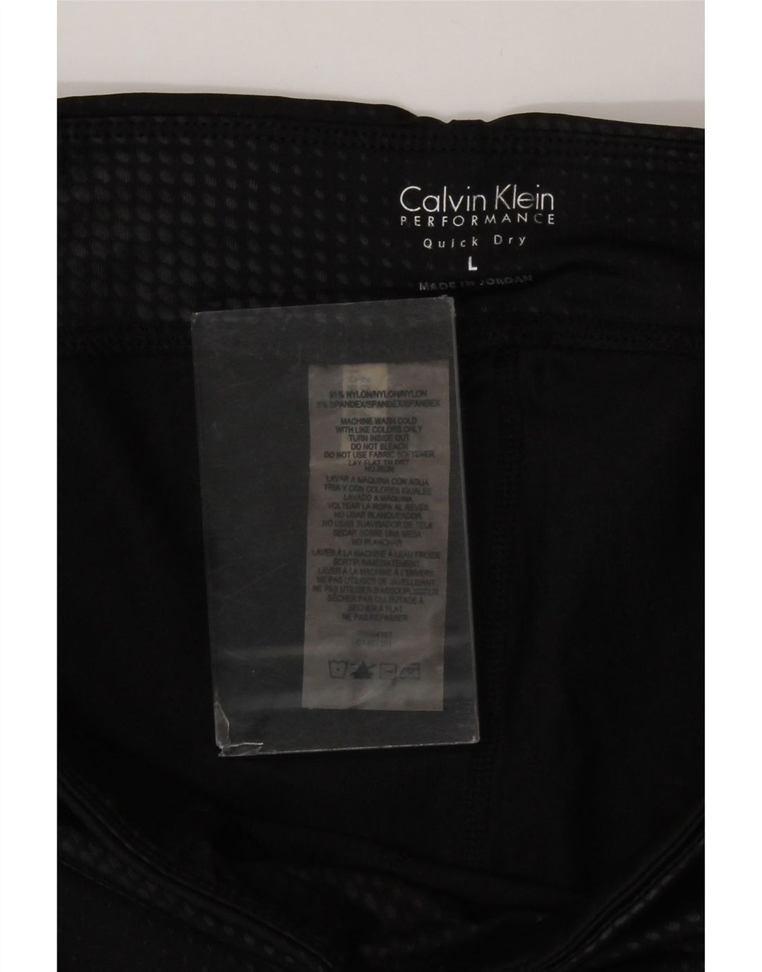 Calvin Klein Performanță Capri Leggings UK 14 Large Black Geometric