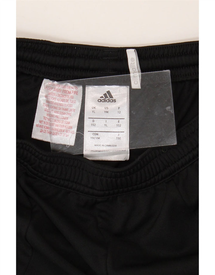 Pantaloni scurți sport Climalite ADIDAS pentru băieți 11-12 ani, mari, negru, color block