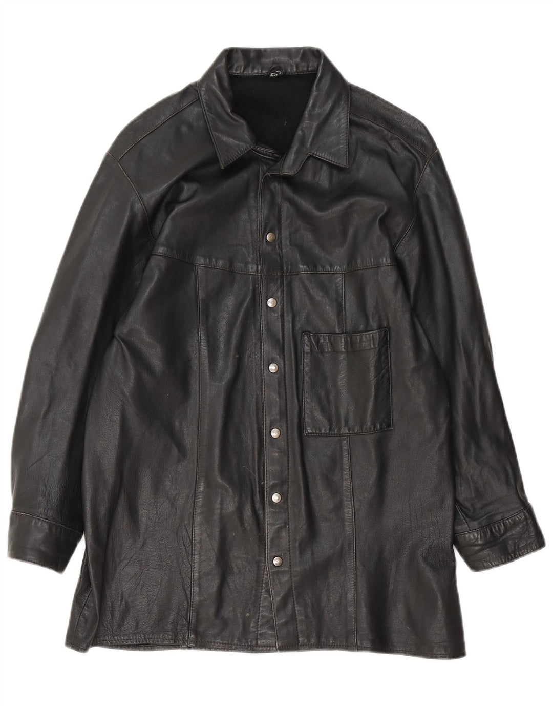 Jachetă de piele vintage pentru bărbați UK 38 Medium Black