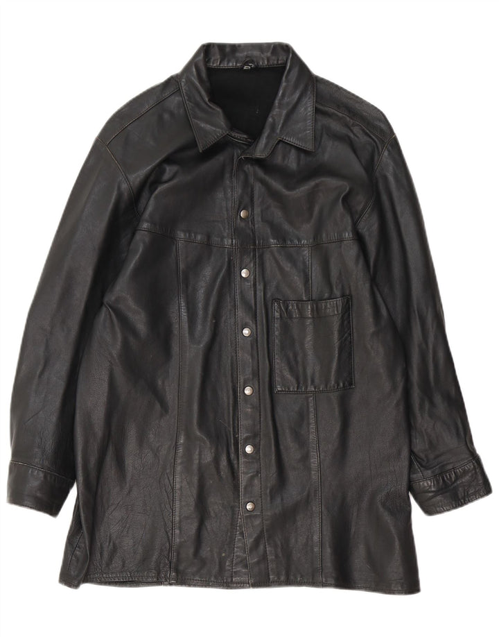 Jachetă de piele vintage pentru bărbați UK 38 Medium Black
