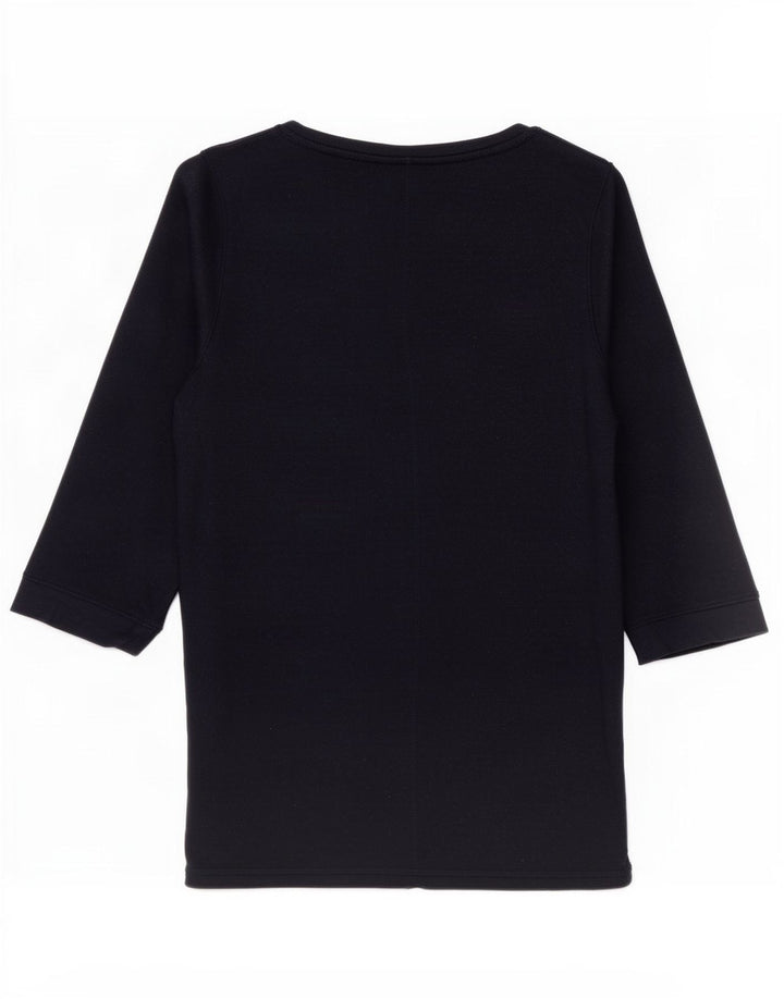 Marks & Spencer Top pentru femei cu mâneci 3/4 UK 14 Medium Bleumarin Viscoză
