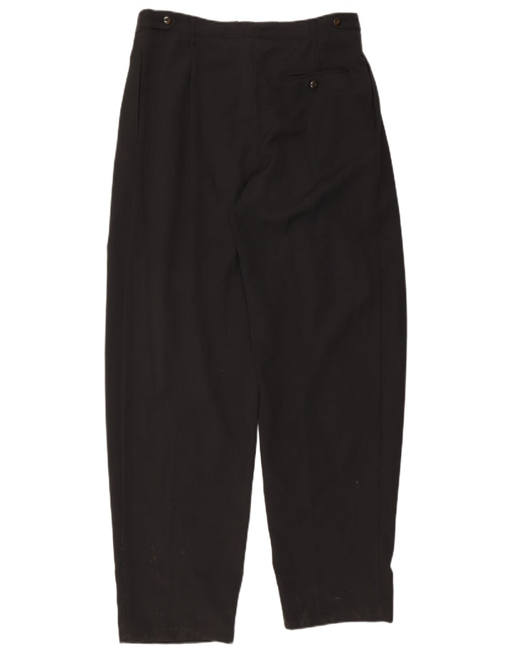 Pantaloni casual pentru bărbați vintage IT 50 Large W34 L33 Poliester negru