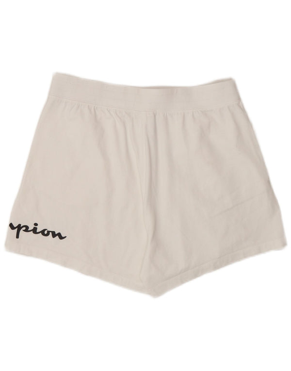 Pantaloni scurți sport grafic Champion pentru femei UK 12 Medium White