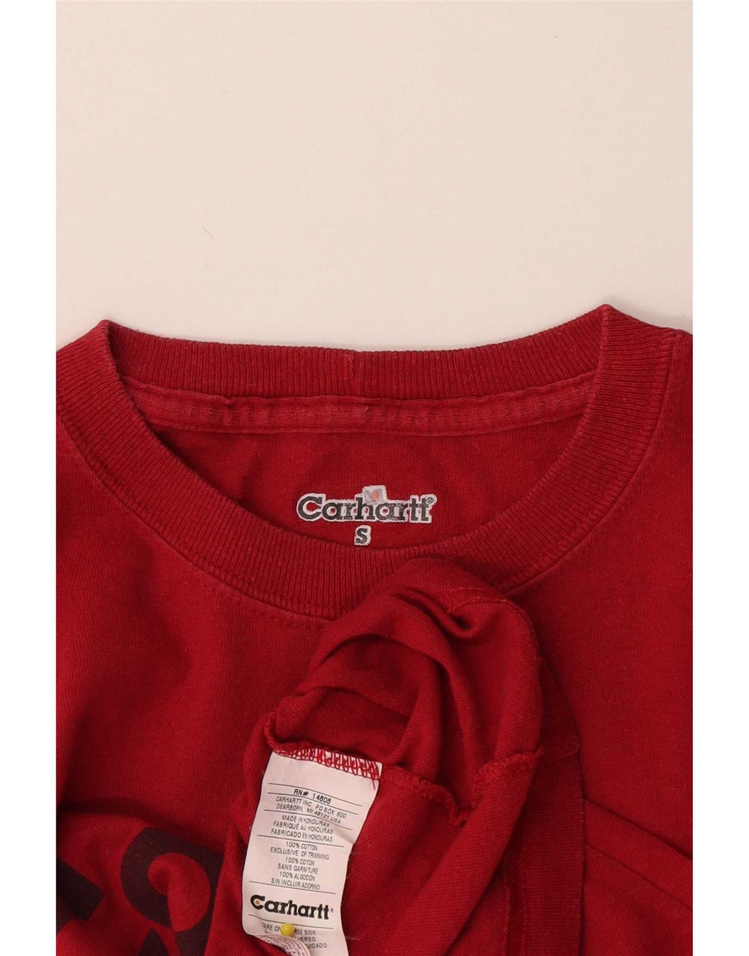 Tricou grafic pentru bărbați Carhartt Top mic bumbac roșu