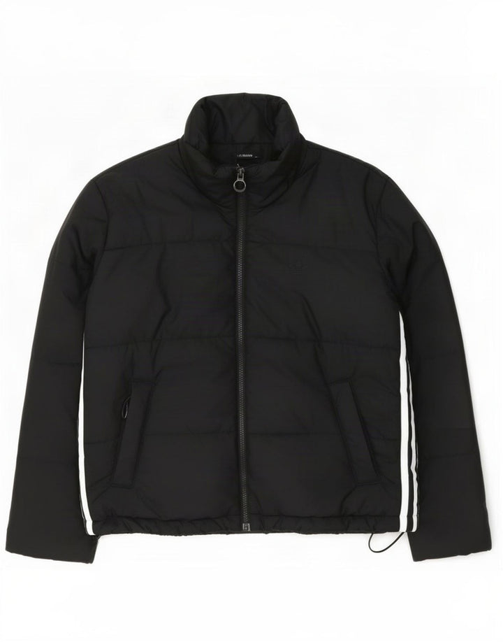 Jachetă căptușită supradimensionată pentru femei Adidas UK 10 Small Black Colorblock