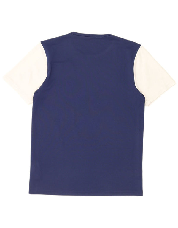 Tricou grafic pentru bărbați Adidas Top mic, albastru bleumarin, poliester color bloc