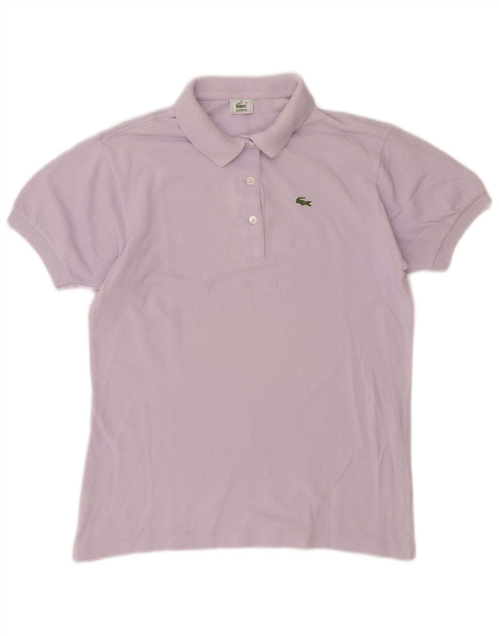 Tricou polo Lacoste pentru femei, mărimea 40, bumbac violet mediu