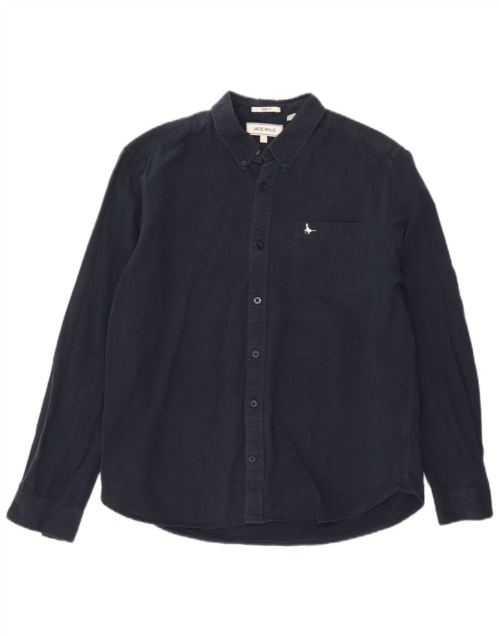 Cămașă pentru bărbați JACK WILLS Slim Fit, mare, bleumarin