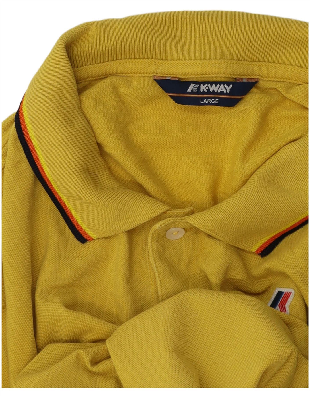 Tricou polo pentru bărbați K-WAY, galben mare