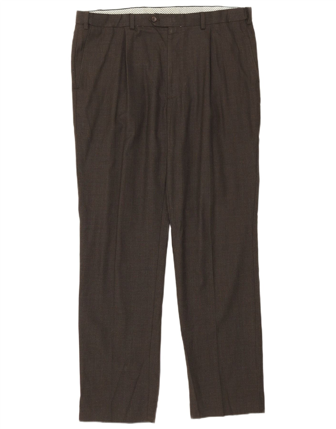 Marks & Spencer Pantaloni drepți pentru bărbați L38 L33 Lână maro