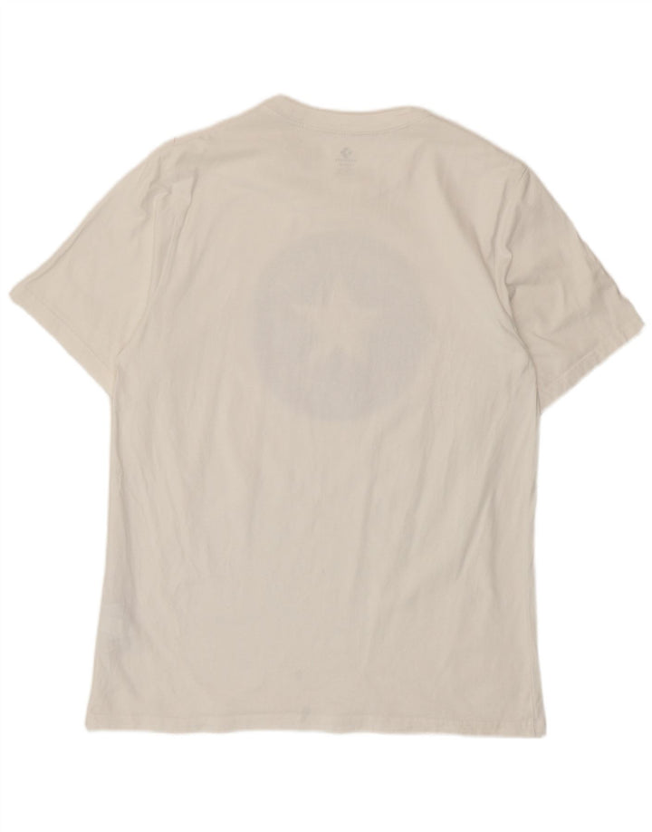 Tricou grafic Converse pentru bărbați Top mare din bumbac alb