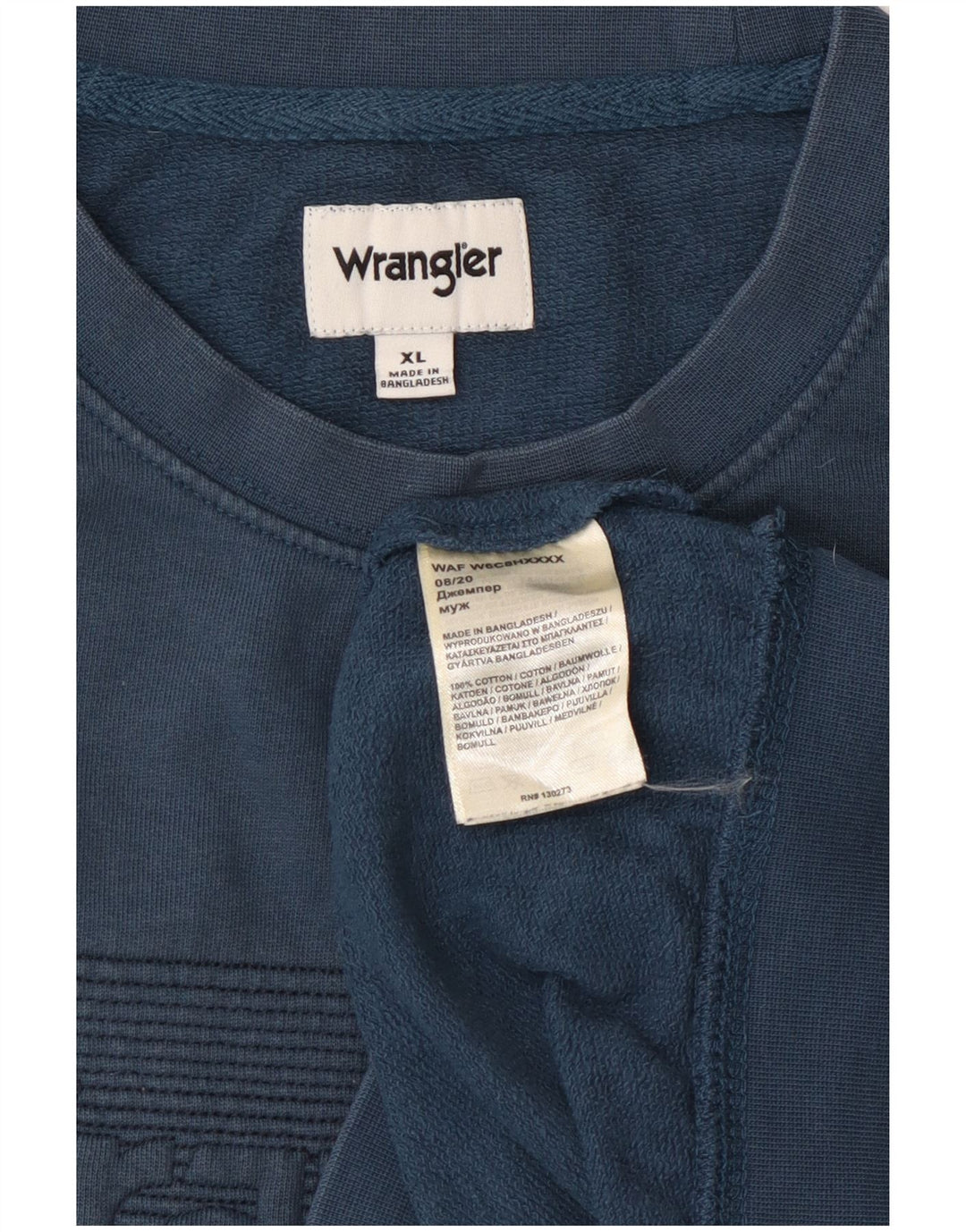 WRANGLER Pulover grafic pentru bărbați XL Bumbac albastru