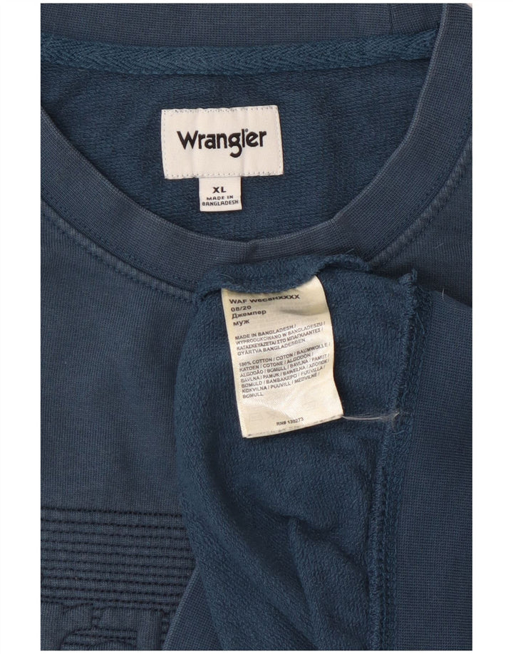WRANGLER Pulover grafic pentru bărbați XL Bumbac albastru