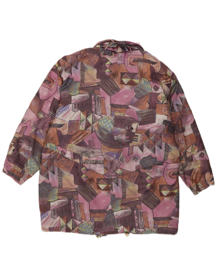 Jachetă vintage pentru femei, cu ajustare largi, în patchwork multicoloră UK 18 XL