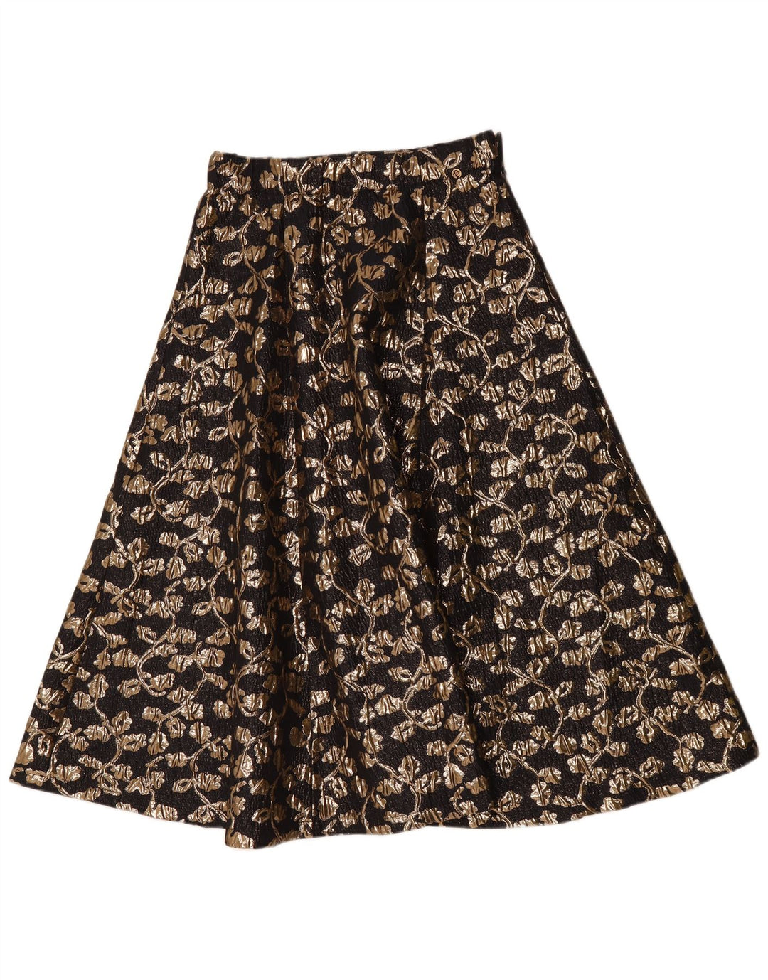 Fusta A-Line pentru femei Vintage W30 Medium Black Floral