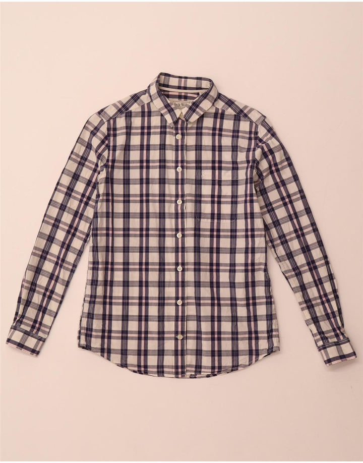 Cămașă pentru femei JACK WILLS UK 6 XS Bumbac cu check alb