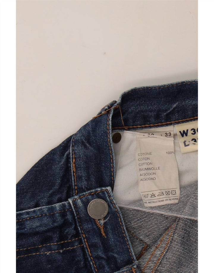 BENETTON Womens Straight Jeans W30 L25 Blue Cotton