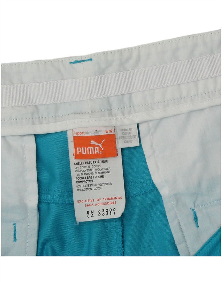 Pantaloni scurți chino pentru bărbați Puma W32 poliester albastru mediu