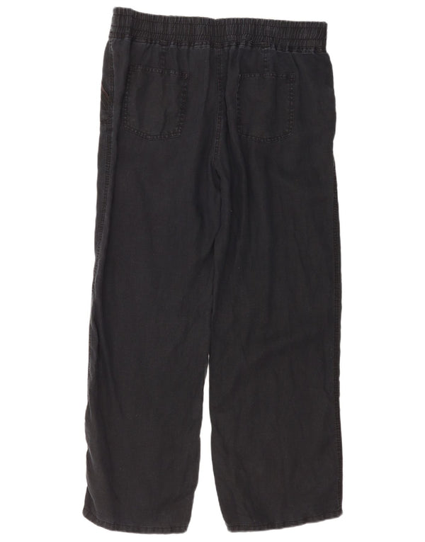 Marks & Spencer Pantaloni chino pentru femei cu picioare largi UK 14 Large W34 L30 Negru