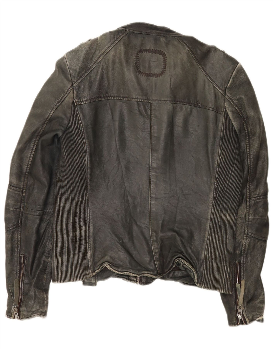 Jachetă Racer din piele pentru femei Tigha UK 16 Large Khaki