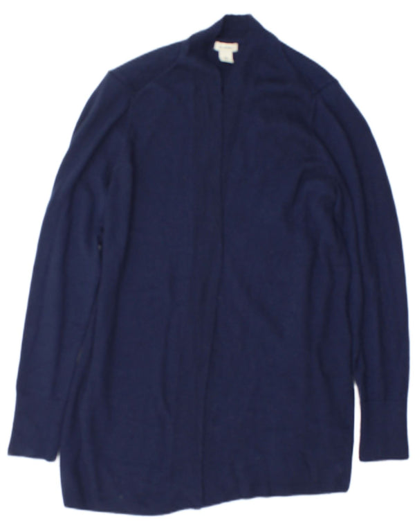 Pulover cardigan deschis pentru femei L.L.Bean UK 14 Mediu Lână bleumarin