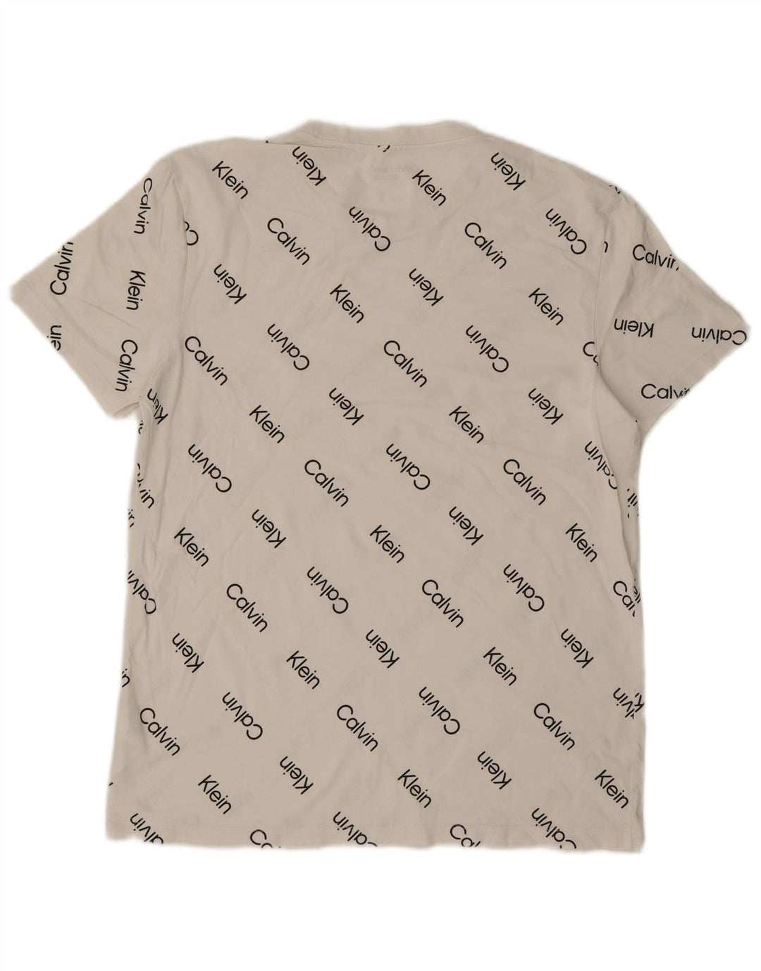 Tricou grafic Calvin Klein pentru bărbați Top mediu din bumbac alb