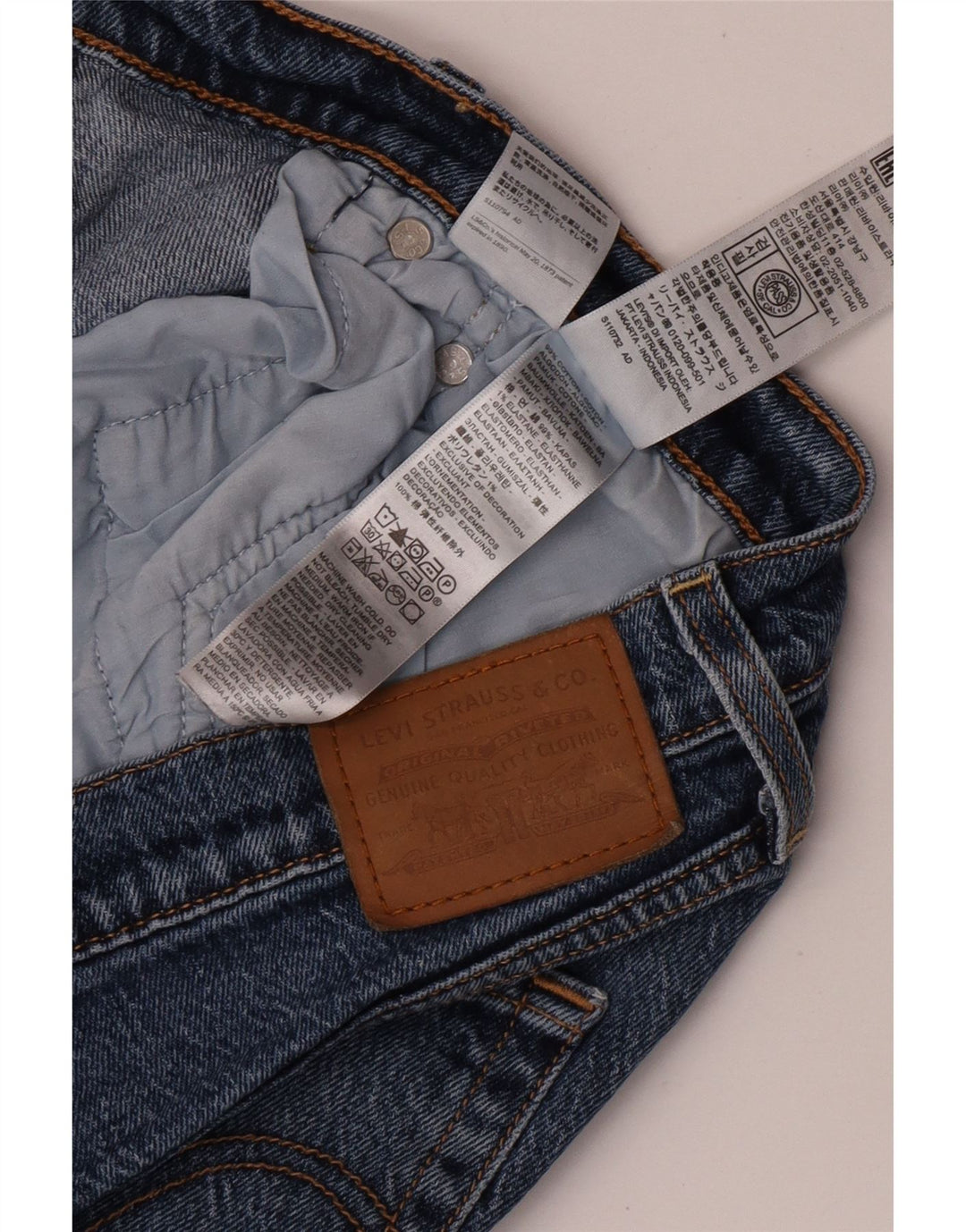 Blugi drepti pentru femei Levi's Ribcage W32 L29 Bumbac albastru