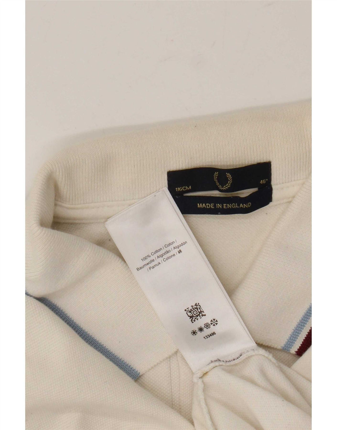 Cămașă polo Fred Perry pentru bărbați, mare, alb, bumbac
