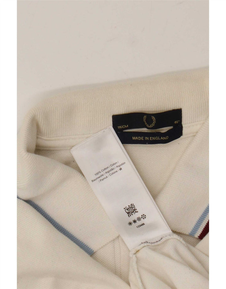 Cămașă polo Fred Perry pentru bărbați, mare, alb, bumbac