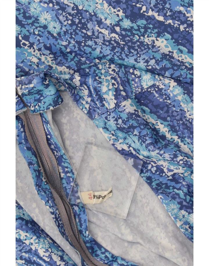 Rochie A-Line Fără Mâneci Vintage pentru Femei IT 44 Poliester Floral Albastru Mediu