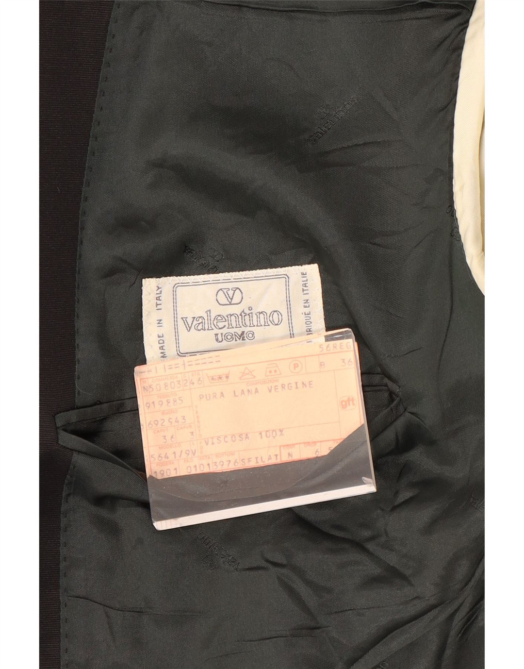 Jachetă Valentino pentru bărbați cu 1 nasture IT 56 3XL Lână cu dungi negre