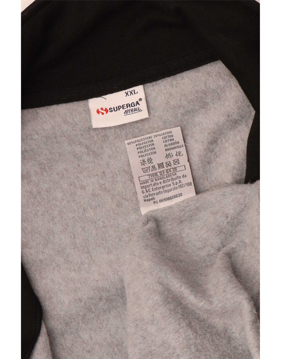 Jachetă de trening grafică pentru bărbați Superga, 2XL, poliester color bloc, gri