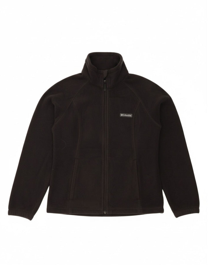 COLUMBIA Womens Fleece Jacket UK 14 Medium Black Polyester