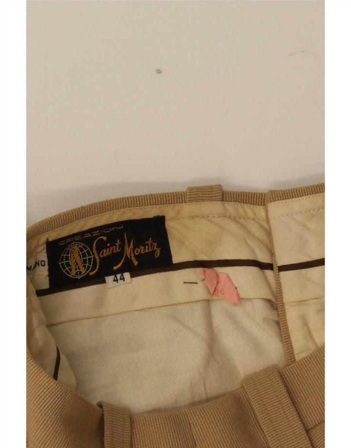 Pantaloni de costum vintage pentru damă cu bootcut IT 44 Medium L27 L27 Bej