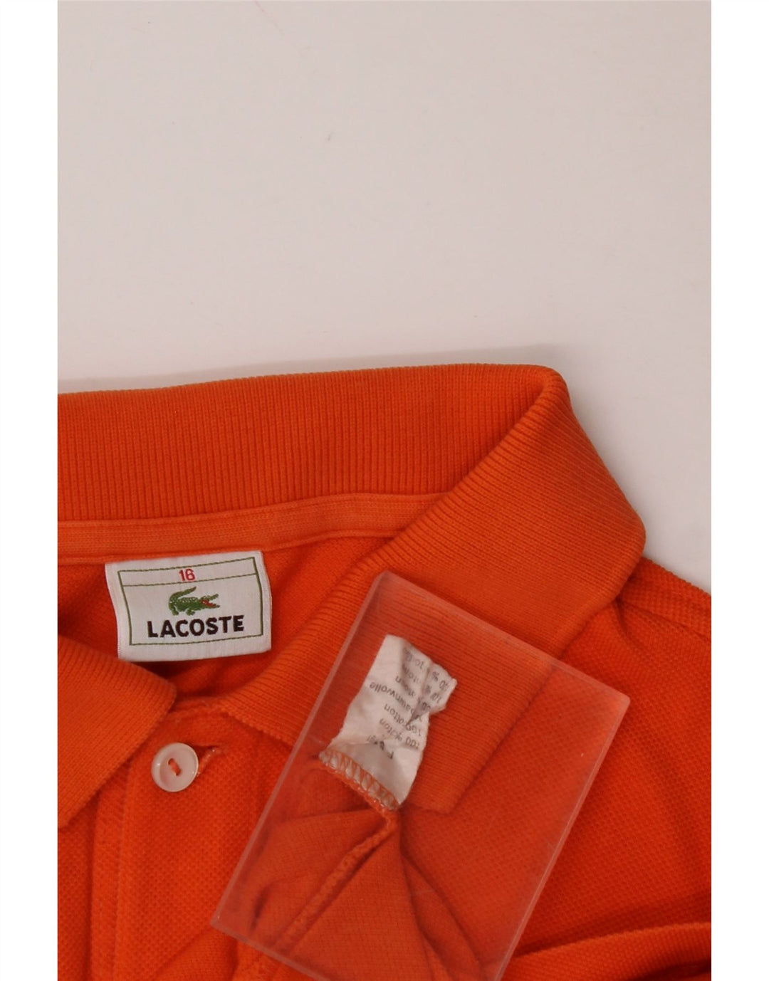 Tricou polo LACOSTE pentru baieti 15-16 ani bumbac portocaliu
