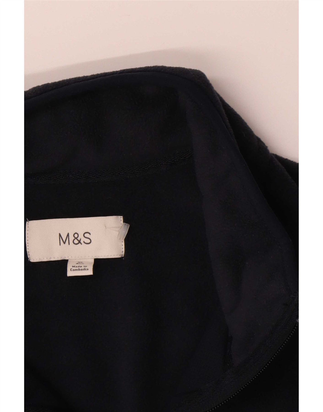 Jachetă fleece pentru bărbați Marks & Spencer UK 42 XL bleumarin poliester