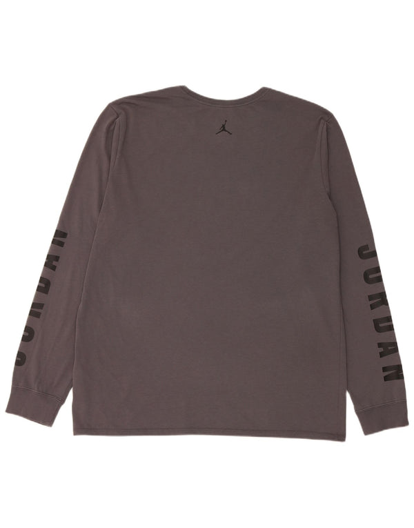 Jordan Dri Fit Graphic Top cu mânecă lungă XL bumbac gri