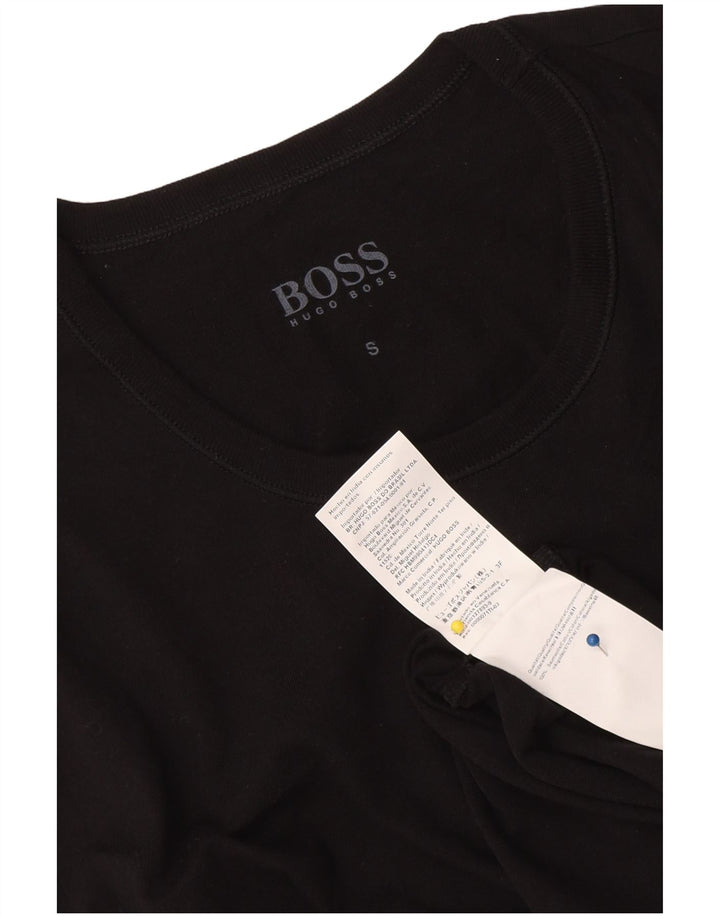 Tricou pentru bărbați Hugo Boss Top mic din bumbac negru