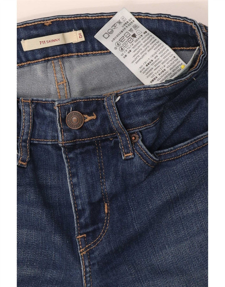 Blugi skinny Levi's 711 pentru femei W25 L26 poliester albastru